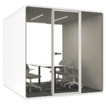 6 person XL, White color, soundproof office pods